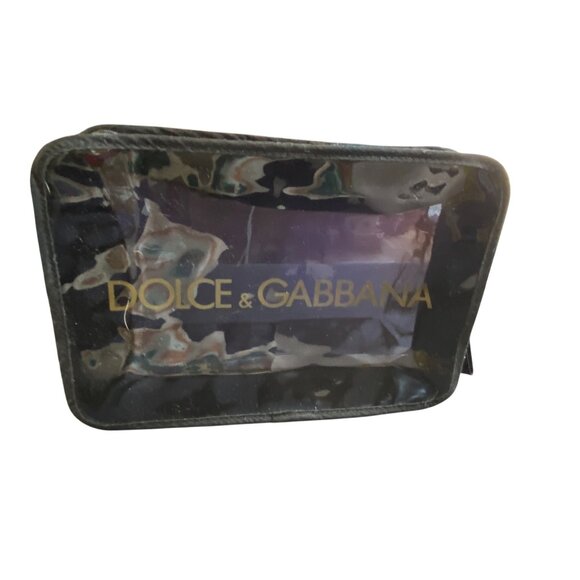 Dolce & Gabbana Clear Transparent Makeup Cosmetic Bag Luxe Travel Pouch Plastic - Picture 4 of 7
